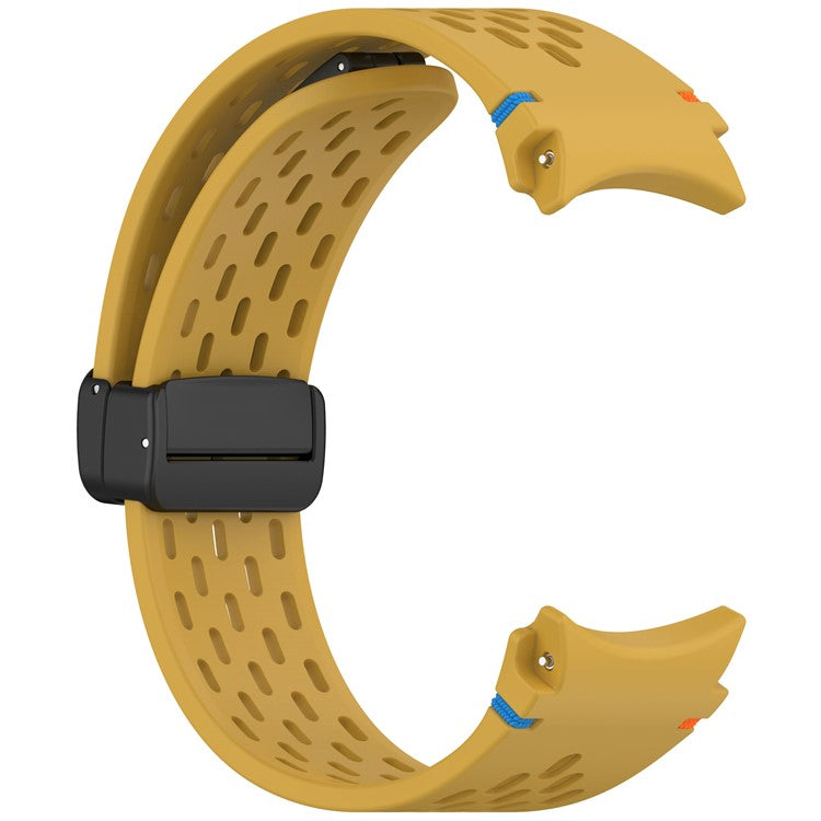 For Samsung Galaxy Watch7 / 6 / 5 / 4 / FE Replacement Band Adjustable Silicone Watch Strap - Yellow