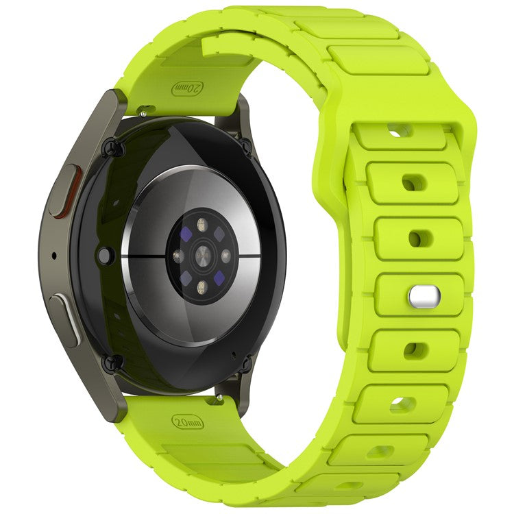 For Samsung Galaxy Watch7 / FE / 6 / Huawei Watch GT 3 / 2 42mm Silicone Strap Smart Watch Band - Lime