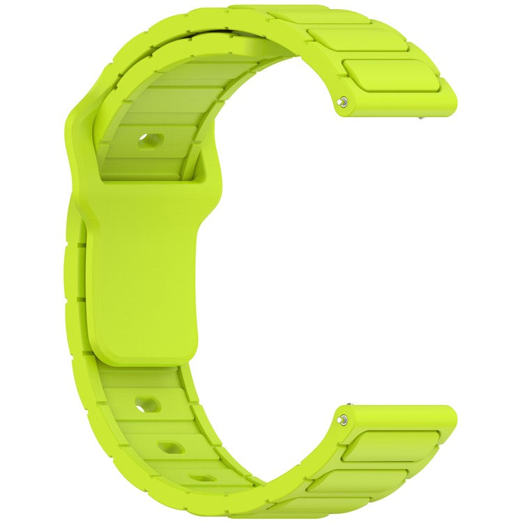 For Samsung Galaxy Watch7 / FE / 6 / Huawei Watch GT 3 / 2 42mm Silicone Strap Smart Watch Band - Lime