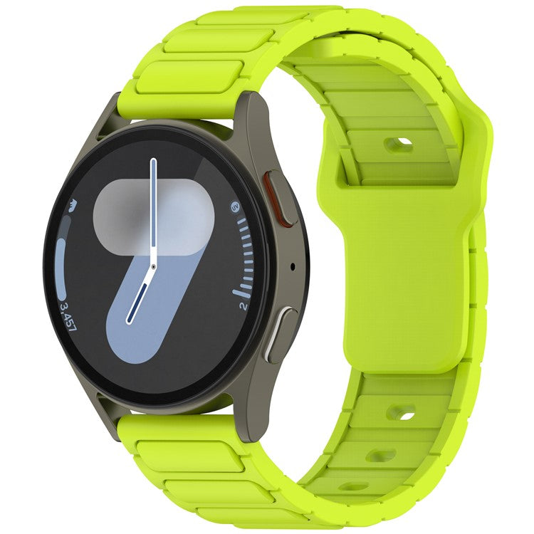 For Samsung Galaxy Watch7 / FE / 6 / Huawei Watch GT 3 / 2 42mm Silicone Strap Smart Watch Band - Lime