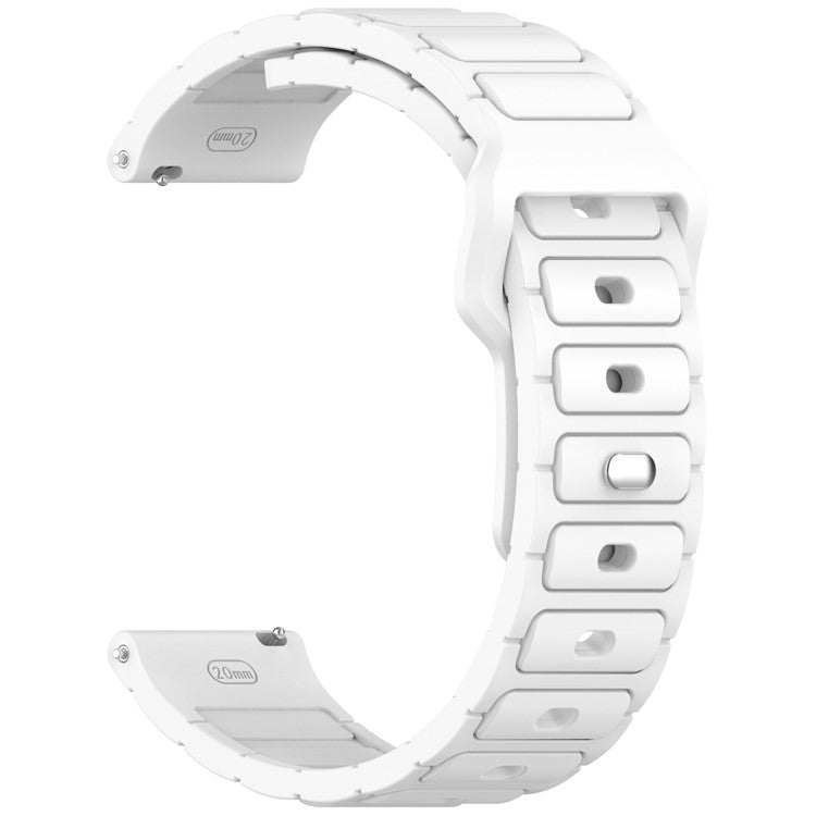 Silicone Strap for Samsung Galaxy Watch3 45mm / Galaxy Watch 46mm / Gear S3 Classic Universal 22mm Watch Band - White
