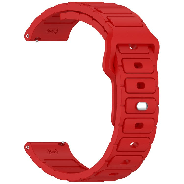 Silicone Strap for Samsung Galaxy Watch3 45mm / Galaxy Watch 46mm / Gear S3 Classic Universal 22mm Watch Band - Red