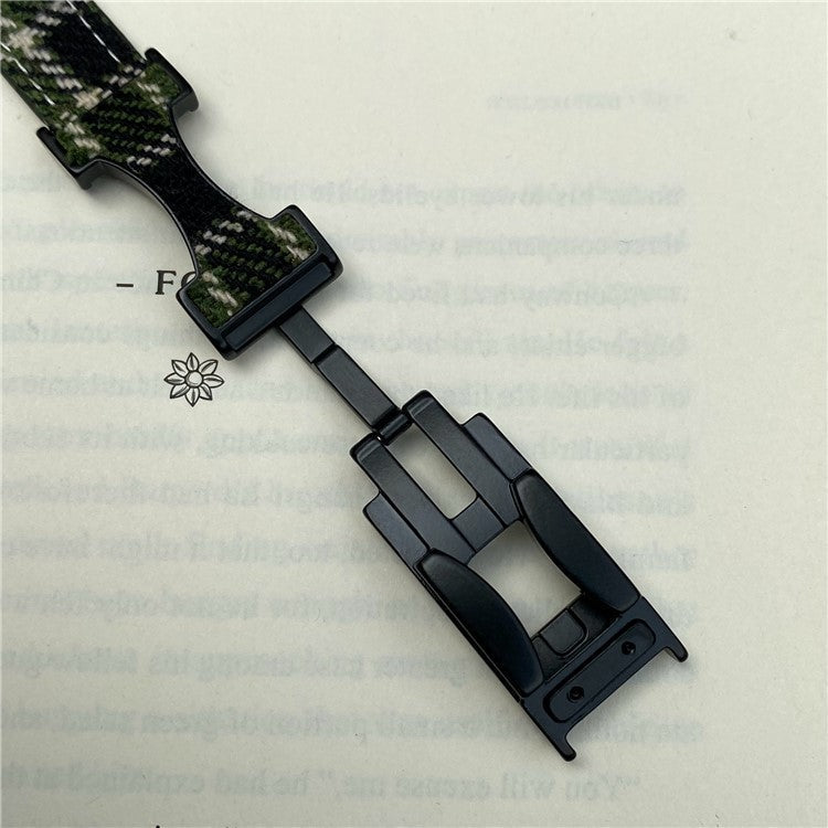 22mm Strap for Huawei Watch GT 5 46mm / Watch 4 Pro / Watch 4 Magnetic Buckle Plaid Texture Wool Band - Red