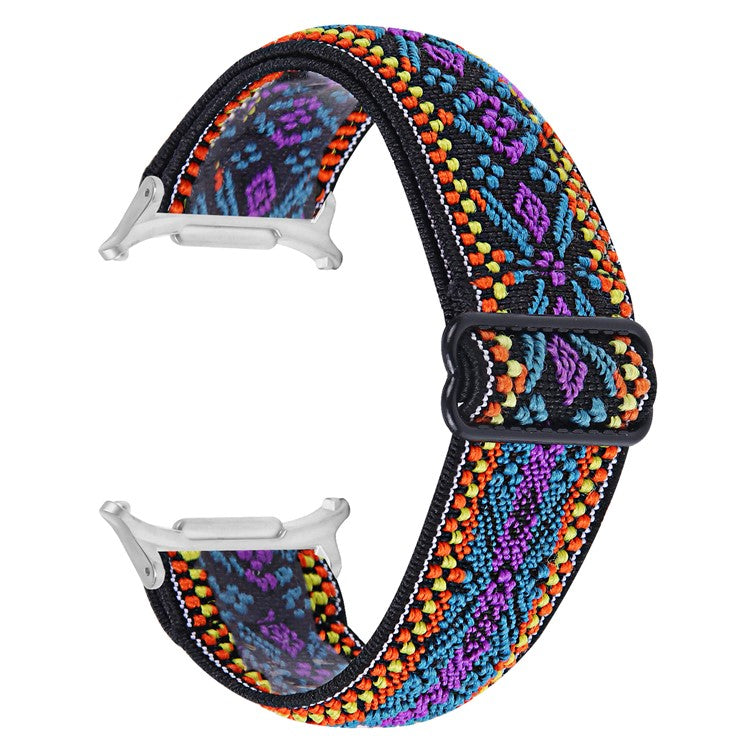 For Samsung Galaxy Watch Ultra 47mm Watch Band with Silver Connector, Adjustable Elastic Wrist Strap - #5