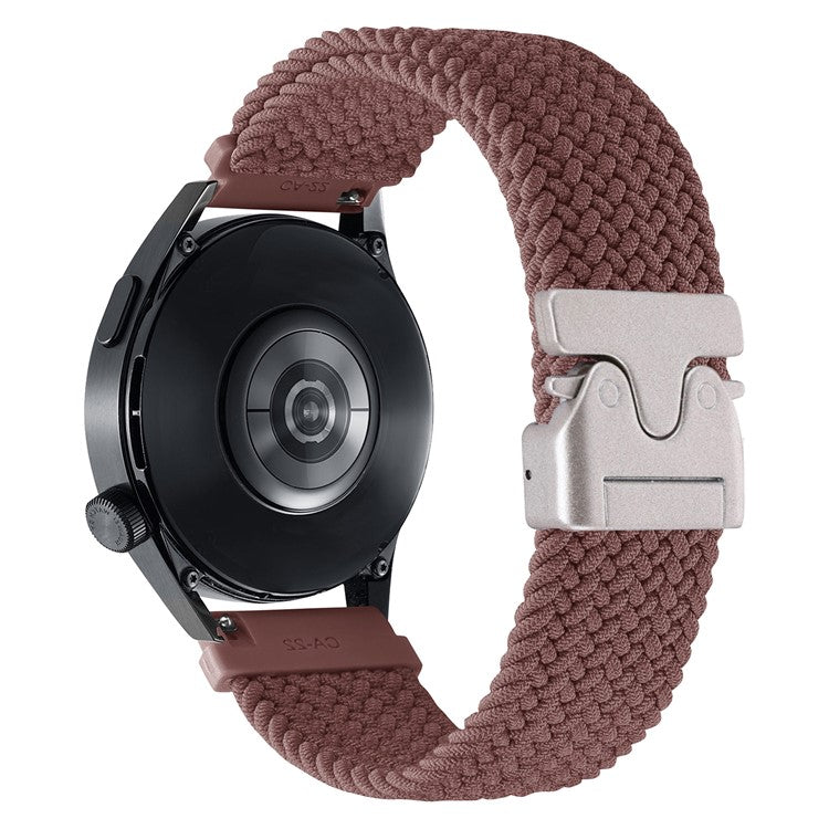 22mm Universal Wrist Strap Parachute Buckle Nylon Braided Smart Watch Band - Smoky Purple