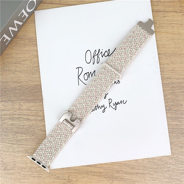 Nylon Strap for Apple Watch Series 10 Ultra 9 8 7 SE 6 5 4 3 2 1 46mm 49mm 45mm 44mm 42mm Parachute Buckle Watch Band - Rainbow