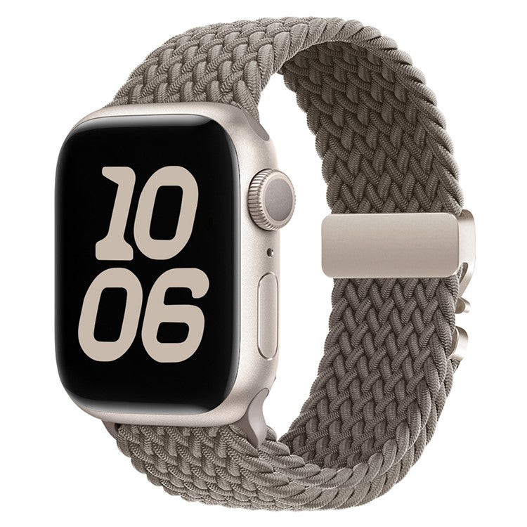 Nylon Strap for Apple Watch Series 10 Ultra 9 8 7 SE 6 5 4 3 2 1 46mm 49mm 45mm 44mm 42mm Parachute Buckle Watch Band - Mud Color