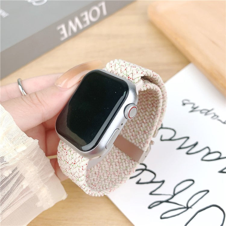 Nylon Strap for Apple Watch Series 10 Ultra 9 8 7 SE 6 5 4 3 2 1 46mm 49mm 45mm 44mm 42mm Parachute Buckle Watch Band - Starlight