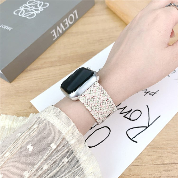 Nylon Strap for Apple Watch Series 10 Ultra 9 8 7 SE 6 5 4 3 2 1 46mm 49mm 45mm 44mm 42mm Parachute Buckle Watch Band - Starlight