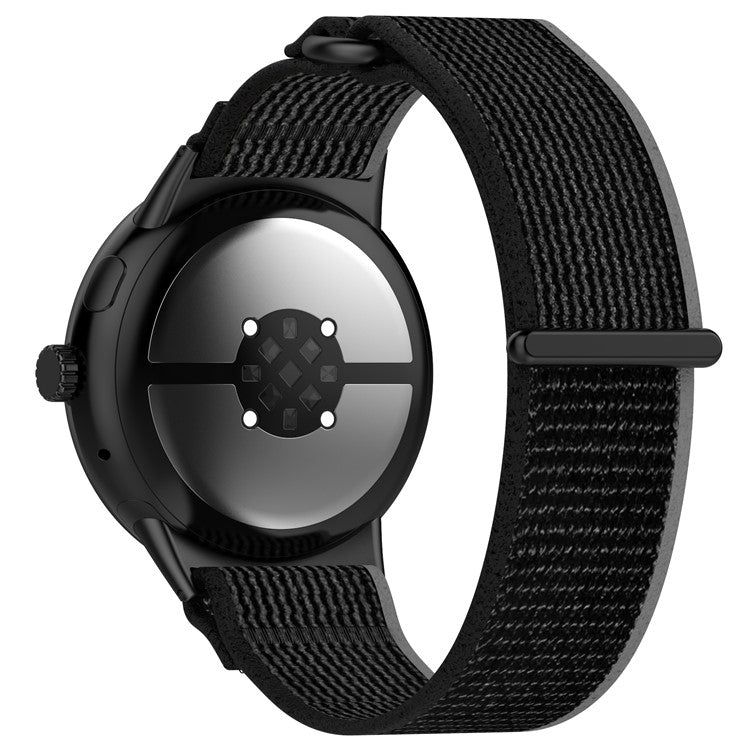 Watch Band for Google Pixel Watch 3 41mm / Pixel Watch 2 / Pixel Watch Adjustable Nylon Loop Strap - Black+Grey