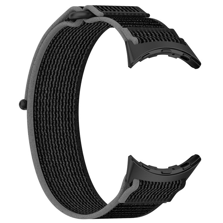 Watch Band for Google Pixel Watch 3 41mm / Pixel Watch 2 / Pixel Watch Adjustable Nylon Loop Strap - Black+Grey
