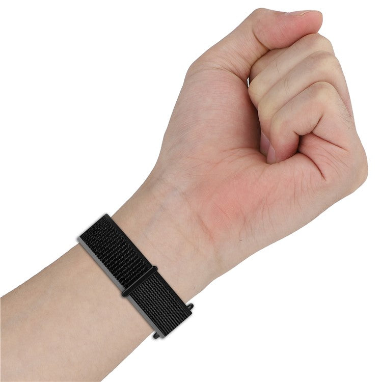 Watch Band for Google Pixel Watch 3 41mm / Pixel Watch 2 / Pixel Watch Adjustable Nylon Loop Strap - Black+Grey