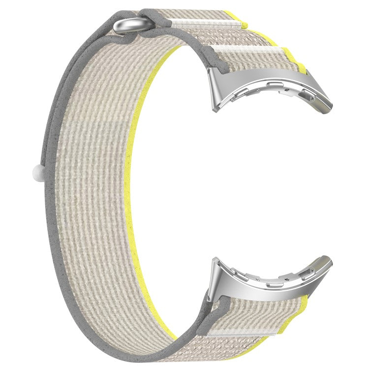 Watch Band for Google Pixel Watch 3 41mm / Pixel Watch 2 / Pixel Watch Adjustable Nylon Loop Strap - Yellow+Grey