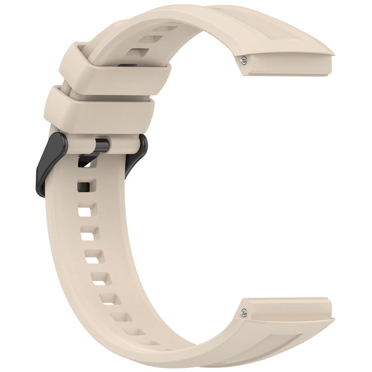 For Huawei Watch GT 5 Pro 46mm Silicone Strap Adjustable Length Replacement Band - Ivory White