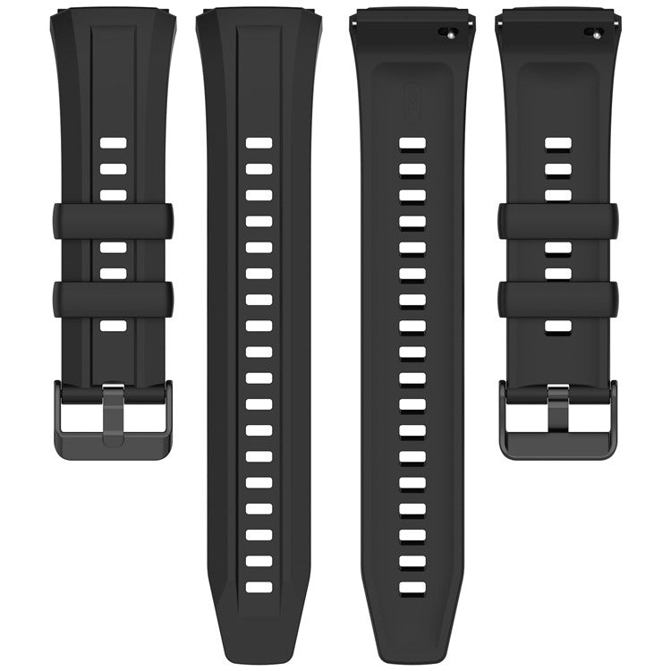 For Huawei Watch GT 5 Pro 46mm Silicone Strap Adjustable Length Replacement Band - Ivory White