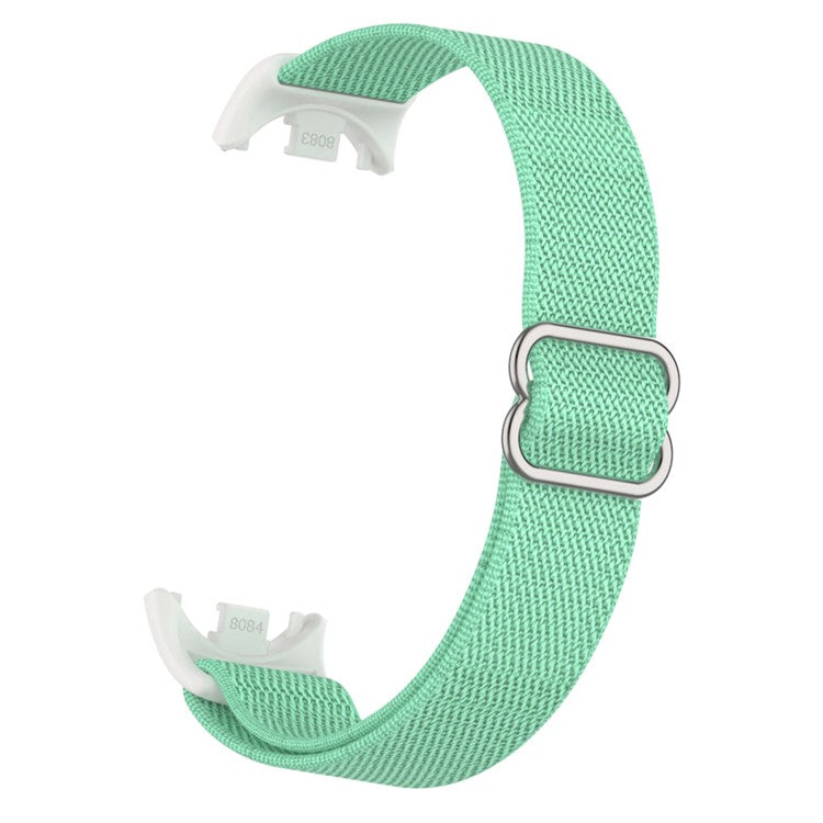 For Xiaomi Smart Band 9 / Smart Band 8 Nylon Wrist Strap with Connector Elastic Watch Band - Light Green