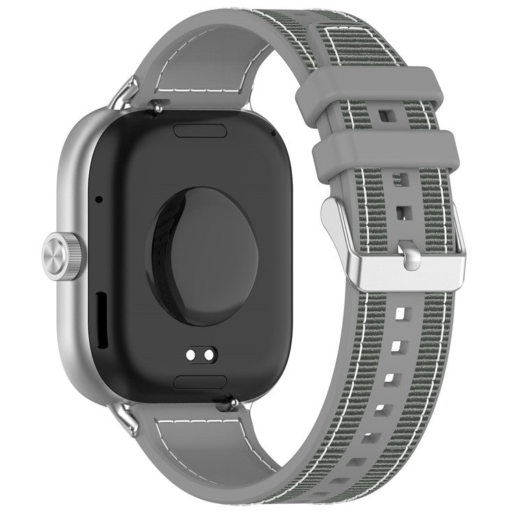 Silicone Strap for Xiaomi Smart Band 9 Pro / 8 Pro / Redmi Watch 4 Composite Woven Watch Band - Grey