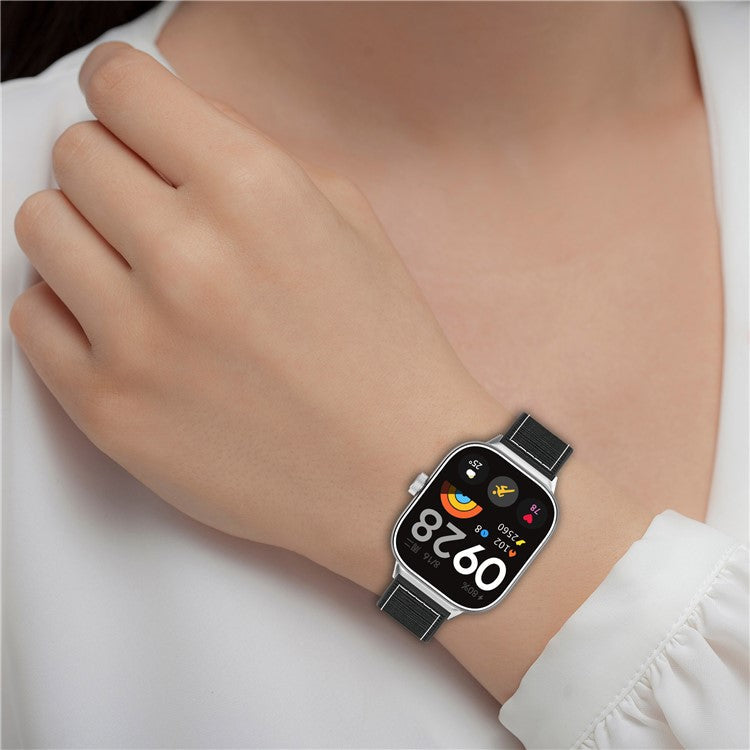 Silicone Strap for Xiaomi Smart Band 9 Pro / 8 Pro / Redmi Watch 4 Composite Woven Watch Band - Grey