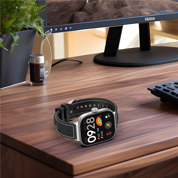 Silicone Strap for Xiaomi Smart Band 9 Pro / 8 Pro / Redmi Watch 4 Composite Woven Watch Band - Grey