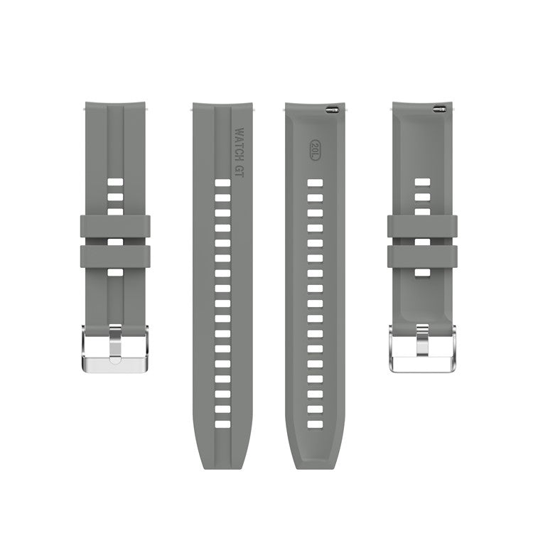 20mm Silicone Watchband Replacement Watch Strap for Huami Amazfit GTS 2e/GTS 2/GTS 2 Mini - Grey