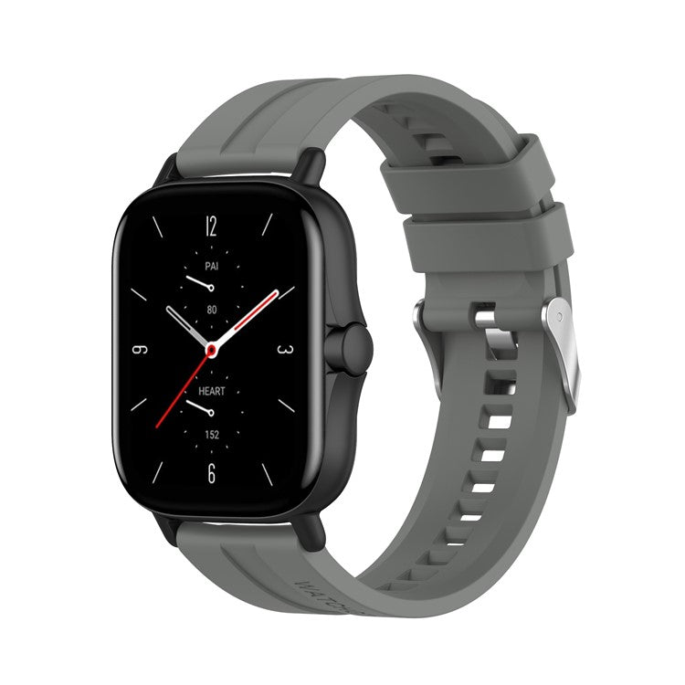 20mm Silicone Watchband Replacement Watch Strap for Huami Amazfit GTS 2e/GTS 2/GTS 2 Mini - Grey