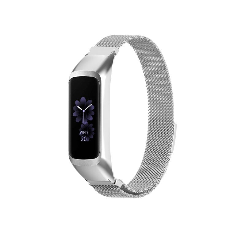 Milanese Stainless Steel Smart Watch Strap for Samsung Galaxy Fit2 SM-R220 - Silver