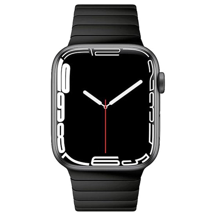 Watch Band For Apple Watch Series 10 9 8 7 SE 6 5 4 3 2 1 42mm 41mm 40mm 38mm 1-Bead Bamboo Link Stainless Steel Strap - Black