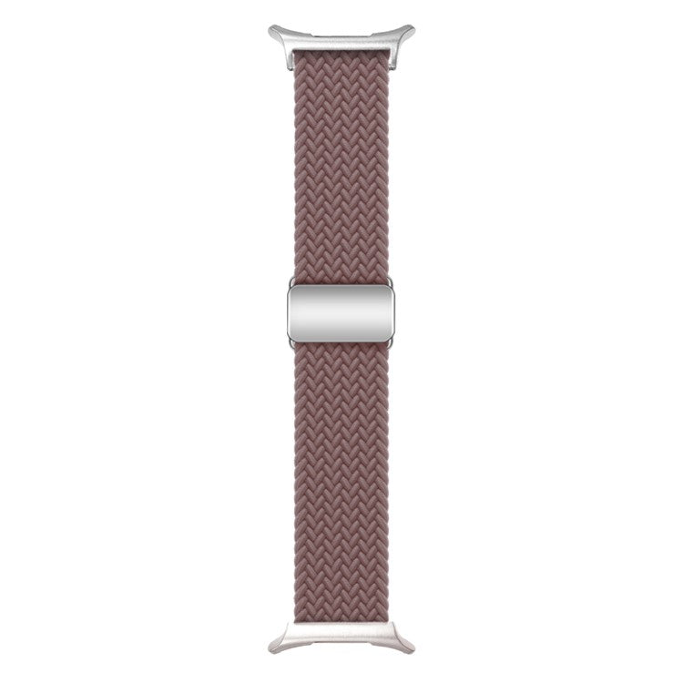 KALEBOL For Samsung Galaxy Watch Ultra 47mm Watch Strap Magnetic Buckle Braided Wrist Band - Smoke Purple+Silver Buckle