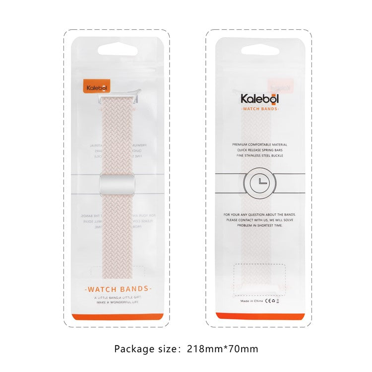 KALEBOL For Samsung Galaxy Watch Ultra 47mm Watch Strap Magnetic Buckle Braided Wrist Band - Smoke Purple+Silver Buckle