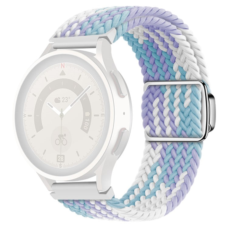 KALEBOL 22mm Magnetic Watch Strap for Samsung Galaxy Watch3 45mm / Huawei Watch GT 5 46mm / GT 5 Pro 46mm Nylon Band - Violet