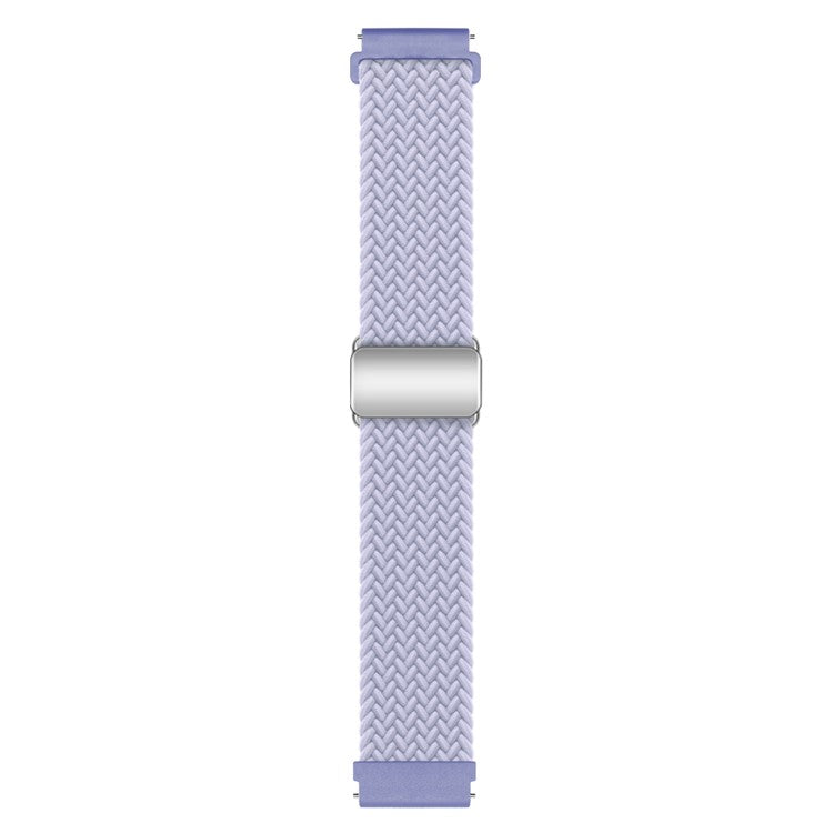 KALEBOL 20mm Magnetic Watch Strap for Samsung Galaxy Watch6 Classic 43mm / 47mm / Huawei Watch GT 4 41mm Nylon Band - Misty Purple