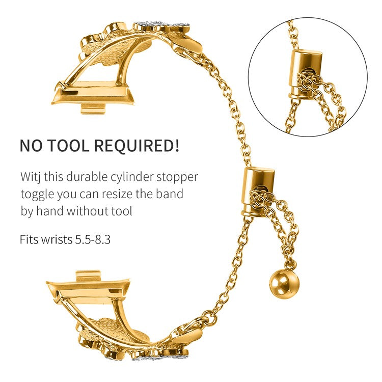 Metal Band Heart Clover Decor For Xiaomi Redmi Watch 4 Watch Bracelet Replacement - Gold