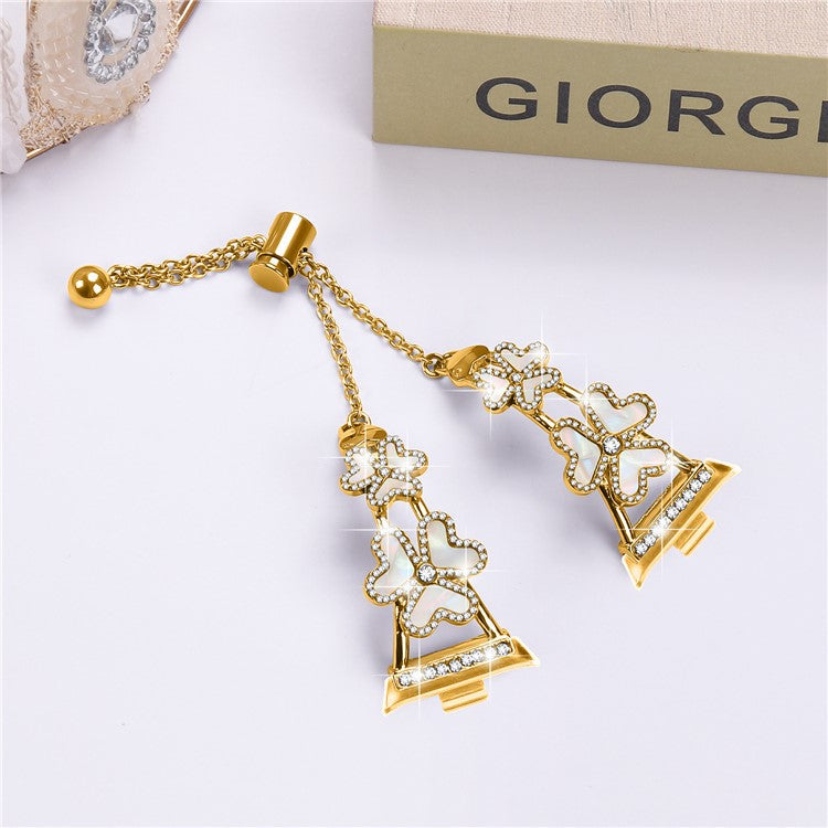 Metal Band Heart Clover Decor For Xiaomi Redmi Watch 4 Watch Bracelet Replacement - Gold