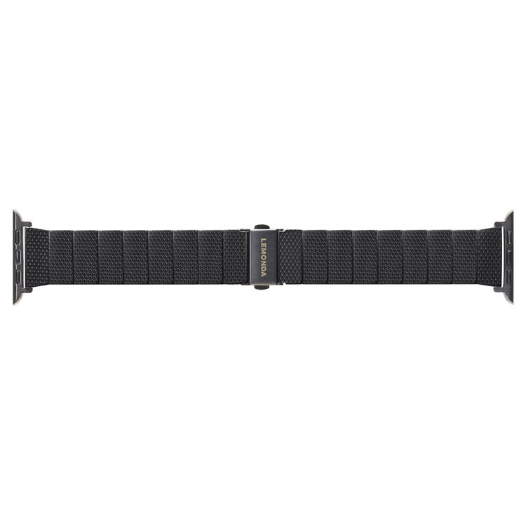 LEMONDA Plantfiber Strap for Apple Watch Series 10 Ultra 9 8 7 SE 6 5 4 3 2 1 46mm 49mm 45mm 44mm 42mm Environmentally Friendly Watch Band - Black