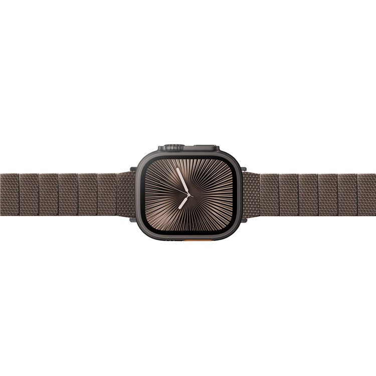 LEMONDA Plantfiber Strap for Apple Watch Series 10 Ultra 9 8 7 SE 6 5 4 3 2 1 46mm 49mm 45mm 44mm 42mm Environmentally Friendly Watch Band - Coffee