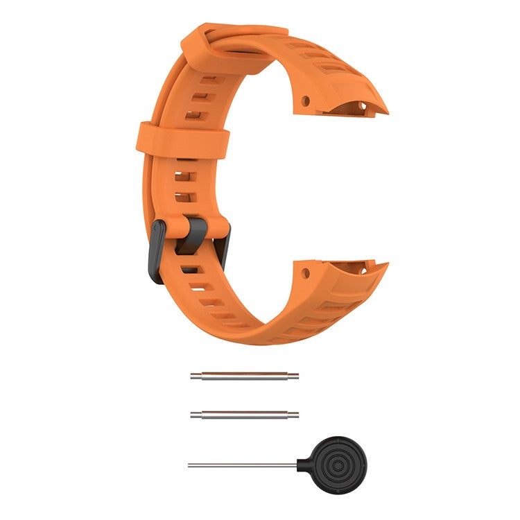 Silicone Watch Band for Garmin Instinct Tactical / Instinct Tide / Instinct 2 / Instinct Wrist Strap with Black Buckle - Yellow