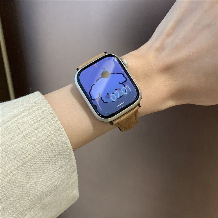 Cartoon Dog Design Strap for Apple Watch Series 10 9 8 7 SE 6 5 4 3 2 1 42mm 41mm 40mm 38mm Watch Band - Yellow