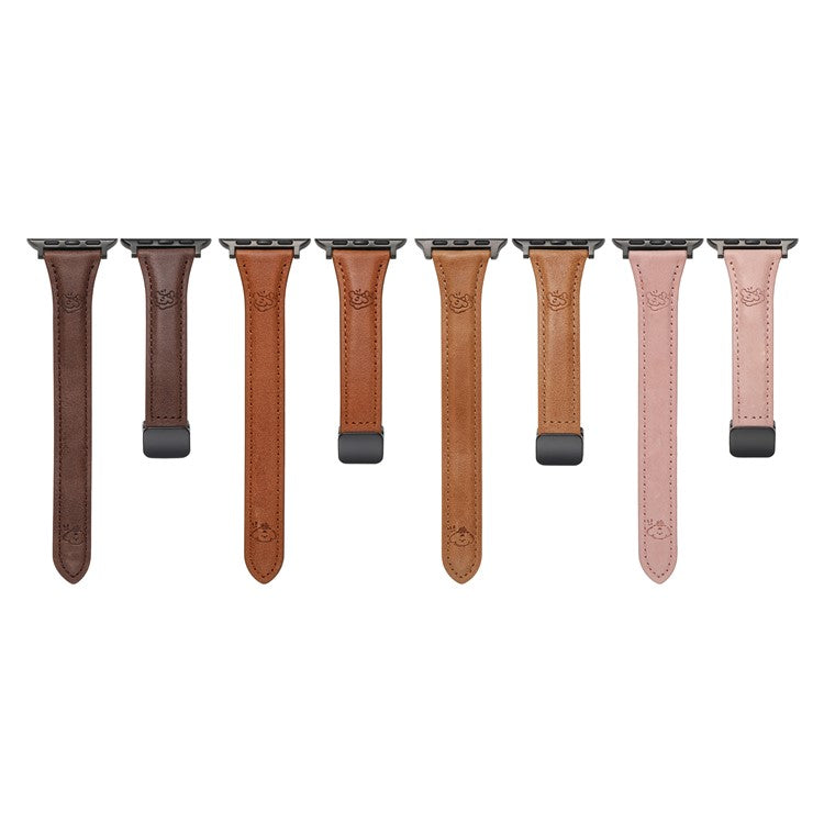 Cartoon Dog Design Strap for Apple Watch Series 10 9 8 7 SE 6 5 4 3 2 1 42mm 41mm 40mm 38mm Watch Band - Yellow