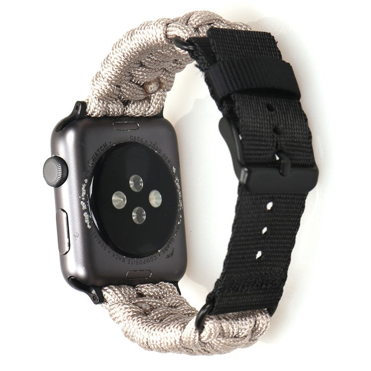 Nylon Watch Strap for Apple Watch Series 10 Ultra 9 8 7 SE 6 5 4 3 2 1 46mm 49mm 45mm 44mm 42mm Single Loop Wristband - Light Grey