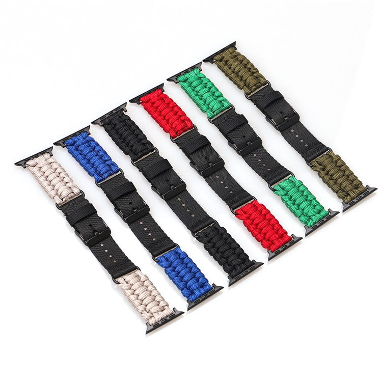 Nylon Watch Strap for Apple Watch Series 10 Ultra 9 8 7 SE 6 5 4 3 2 1 46mm 49mm 45mm 44mm 42mm Single Loop Wristband - Light Grey