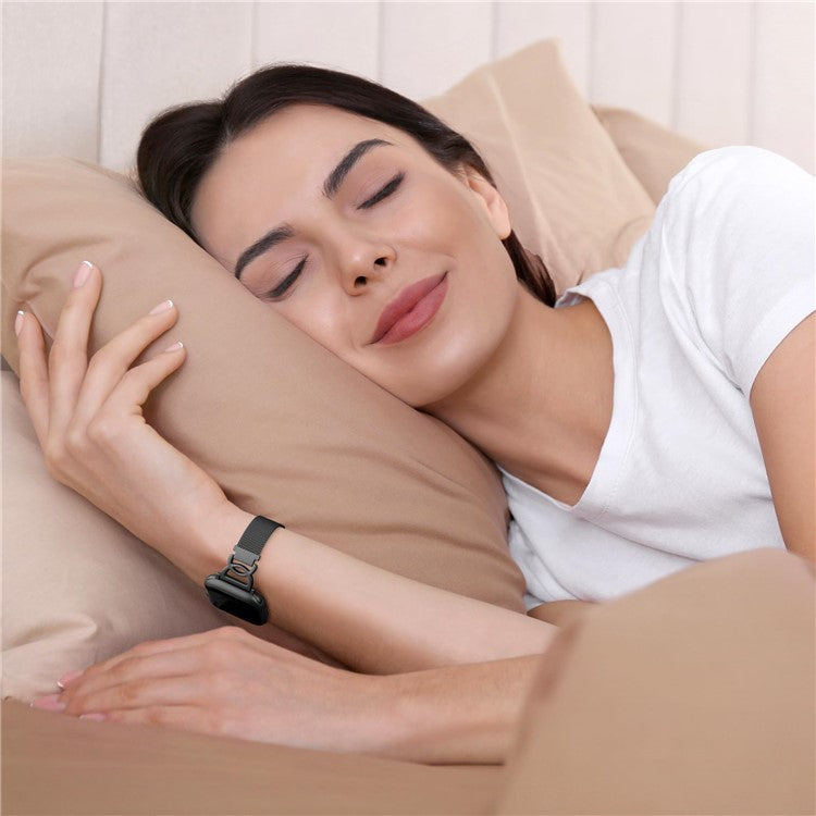 Watch Band For Apple Watch Series 10 Ultra 9 8 7 SE 6 5 4 3 2 1 46mm 49mm 45mm 44mm 42mm Magnetic Clasp Stainless Steel Strip - Black