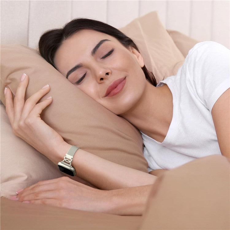 Watch Band For Apple Watch Series 10 Ultra 9 8 7 SE 6 5 4 3 2 1 46mm 49mm 45mm 44mm 42mm Magnetic Clasp Stainless Steel Strip - Starlight