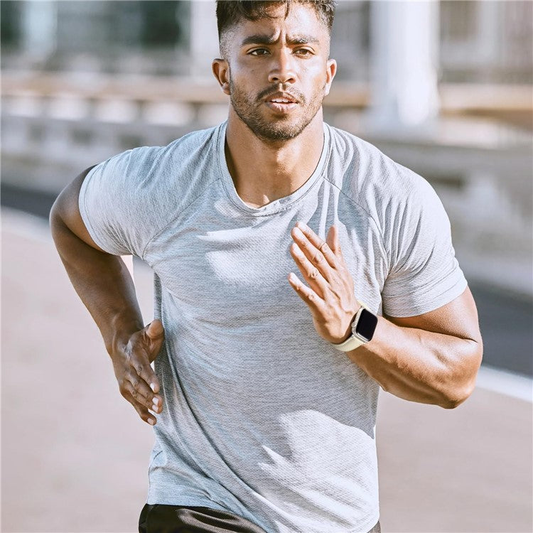 Leather Band For Apple Watch Series 10 Ultra 9 8 7 SE 6 5 4 3 2 1 46mm 49mm 45mm 44mm 42mm Pointed Tail Strap Silver Buckle - Apricot