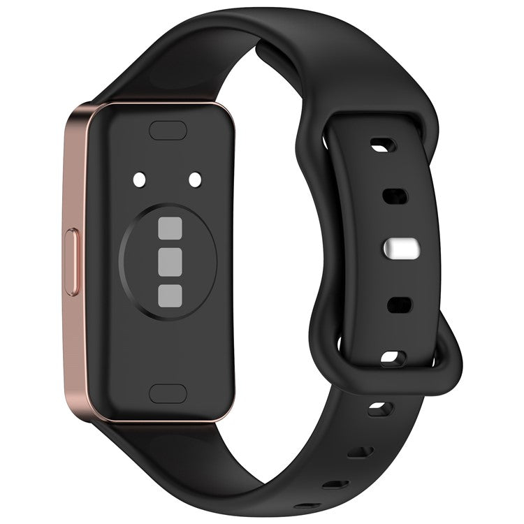 Silicone Watch Strap for Huawei Band 9 NFC / 9 / 8 NFC / 8 Slim Fit Figure 8 Wrist Band - Black