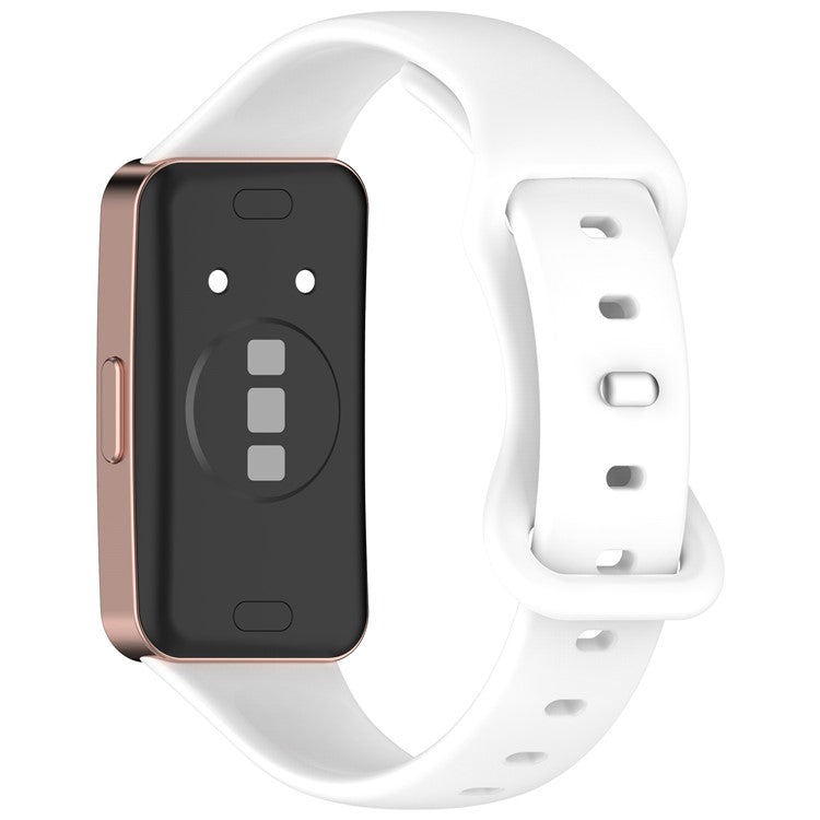 Silicone Watch Strap for Huawei Band 9 NFC / 9 / 8 NFC / 8 Slim Fit Figure 8 Wrist Band - White