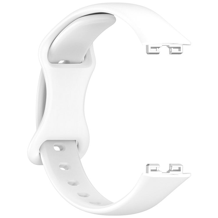 Silicone Watch Strap for Huawei Band 9 NFC / 9 / 8 NFC / 8 Slim Fit Figure 8 Wrist Band - White