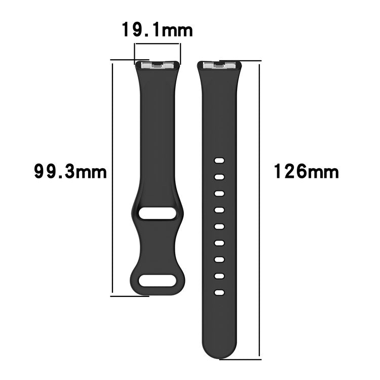 Silicone Watch Strap for Huawei Band 9 NFC / 9 / 8 NFC / 8 Slim Fit Figure 8 Wrist Band - White