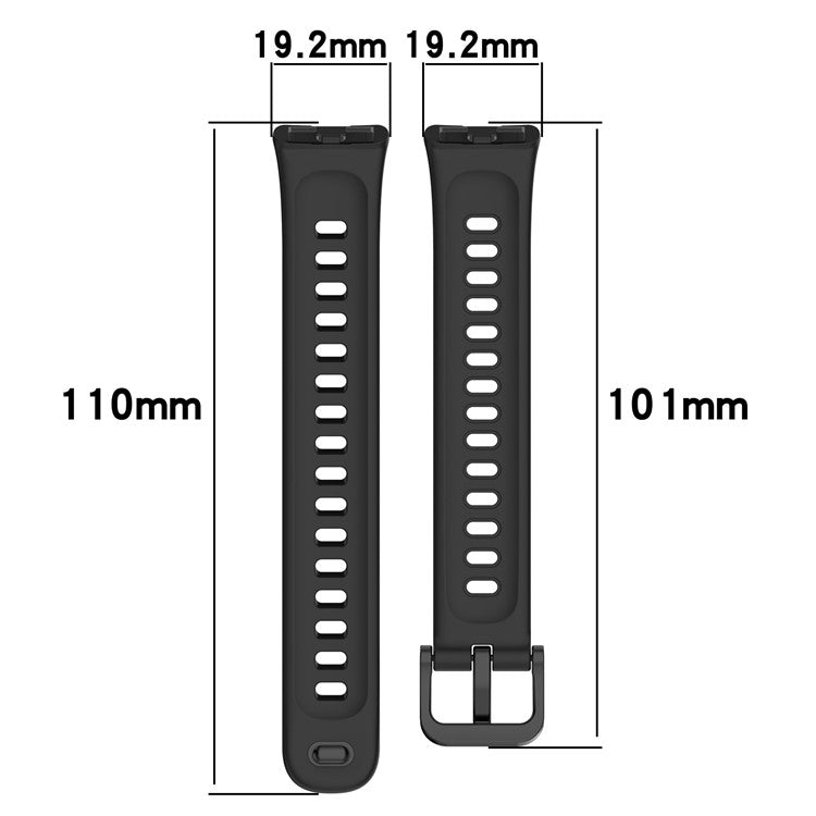 Silicone Watch Strap for Huawei Band 9 NFC / 9 / 8 NFC / 8 Adjustable Replacement Wrist Band - Baby Blue