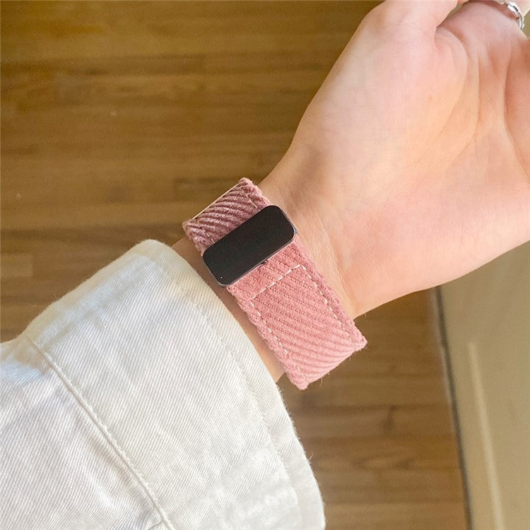 Corduroy Watch Band For Apple Watch Series 10 Ultra 9 8 7 SE 6 5 4 3 2 1 46mm 49mm 45mm 44mm 42mm Magnetic Clasp Wrist Strap - Plum