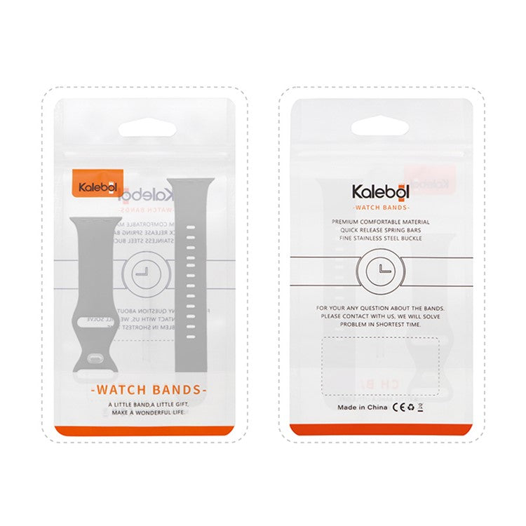 KALEBOL Silicone Watch Strap for Apple Watch Series 10 9 8 7 SE 6 5 4 3 2 1 42mm 41mm 40mm 38mm Butterfly Buckle Band - Pink + Rose Grey